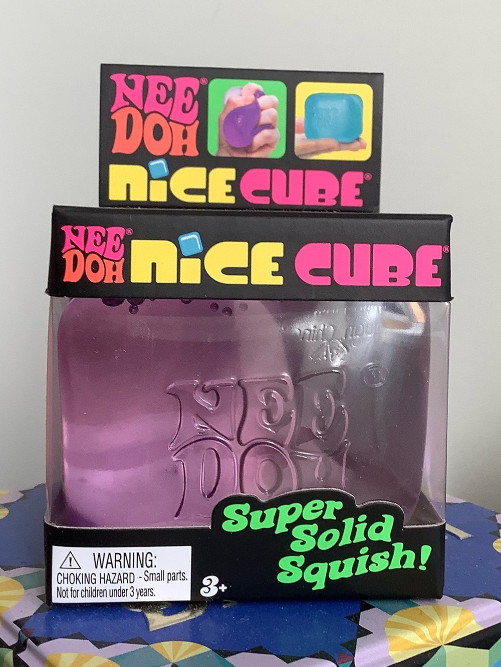 NeeDoh Nice Cube Super Solid Squish Purple - Picture 2 of 5